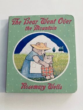 The Bear Went Over the Mountain Board Book - Mint Green Cover